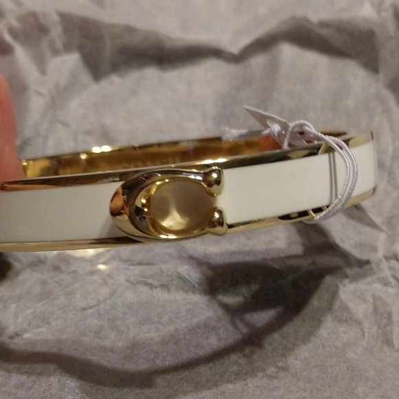 NWT Coach Signature Push Hinged Bangle - Picture 5 of 7